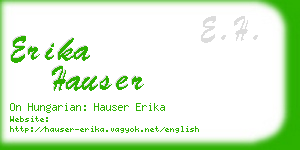 erika hauser business card